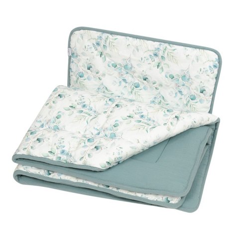 Kołdra 80x100 poduszka 30x40 muślinowa zielona beżowa kwiaty Muslin design komplet Kołdra 80x100 poduszka 30x40 muślinowa zielona beżowa kwiaty Muslin design komplet