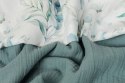 Kołdra 80x100 poduszka 30x40 muślinowa zielona beżowa kwiaty Muslin design komplet Kołdra 80x100 poduszka 30x40 muślinowa zielona beżowa kwiaty Muslin design komplet
