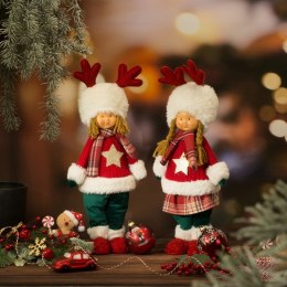 Ozdoba świąteczna Doll lalka 21x12x52 czerwona Eurofirany