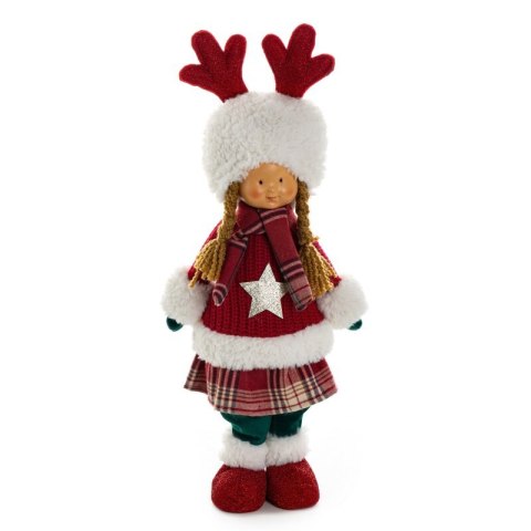 Ozdoba świąteczna Doll lalka 21x12x52 czerwona Eurofirany Ozdoba świąteczna Doll lalka 21x12x52 czerwona Eurofirany