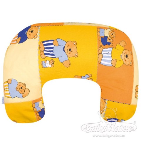 Poduszka pozycjonująca mini Relax rogal 140cm żółta pomarańczowa misie Poduszka pozycjonująca mini Relax rogal 140cm żółta pomarańczowa misie