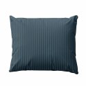 Pościel adamaszkowa 180x200 denim granatowa jednobarwna paski 1 cm Pure