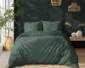 Pościel adamaszkowa 180x200 oliwkowa jednobarwna paski 1 cm Pure
