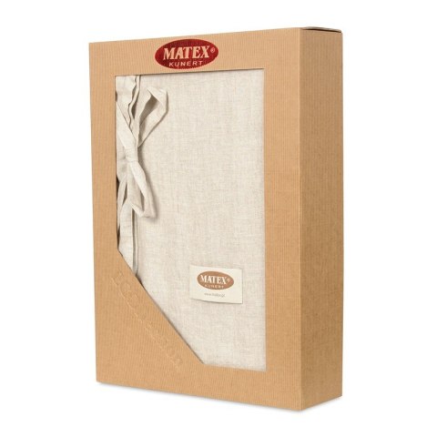 Pościel lniana 220x200 Linen kremowa w pudełku Matex Pościel lniana 220x200 Linen kremowa w pudełku Matex
