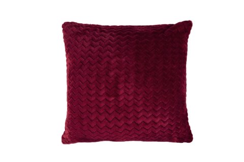 Poszewka dekoracyjna 40x40 Zig-Zag Minky Wave bordowa Matex