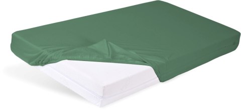 Prześcieradło bawełniane z gumką 70x140 zielone do łóżeczka dziecięcego BabyMatex