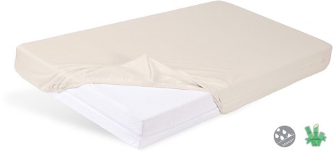 Prześcieradło nieprzemakalne 60x120 beżowe z gumką Bamboo bambusowe do łóżeczka dziecięce podkład