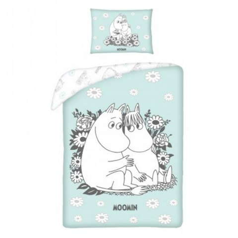 Pościel bawełniana 100x135 Muninki miętowa poszewka 40x60 Kids 12 Halantex Pościel bawełniana 100x135 Muninki miętowa poszewka 40x60 Kids 12 Halantex