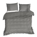 Pościel bawełniana 220x200 Lana 1 szara ciemna z koronką haftowana jednobarwna Premium Eurofirany Pościel bawełniana 220x200 Lana 1 szara ciemna z koronką haftowana jednobarwna Premium Eurofirany