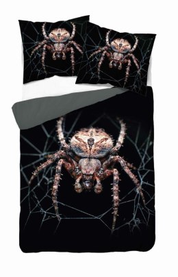 Pościel z mikrofibry 3D 160x200 czarna pająk 4183 A mikro 28