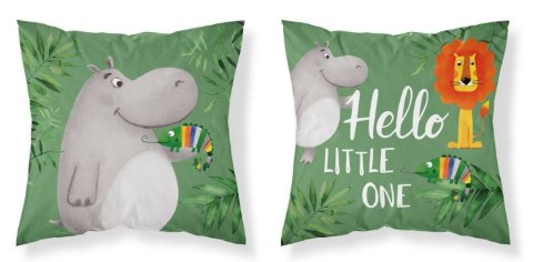 Poszewka bawełniana 40x40 Hello Little One hipopotam lew kameleon zielona dwustronna PSBA 16 B Mayamoo 26 Poszewka bawełniana 40x40 Hello Little One hipopotam lew kameleon zielona dwustronna PSBA 16 B Mayamoo 26