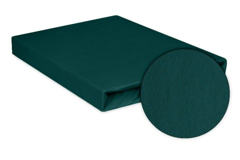 Prześcieradło jersey z gumką 160x200 zielone butelkowe 34 Premium Prześcieradło jersey z gumką 160x200 zielone butelkowe 34 Premium