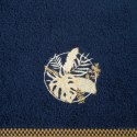 Ręcznik Palms 70x140 granatowy 500 g/m2 z haftem i ozdobną bordiurą Eurofirany Ręcznik Palms 70x140 granatowy 500 g/m2 z haftem i ozdobną bordiurą Eurofirany