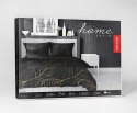 Pościel satynowa 140x200 Czarna złote liście 4815 A Home Satin 58 Pościel satynowa 140x200 Czarna złote liście 4815 A Home Satin 58