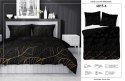 Pościel satynowa 140x200 Czarna złote liście 4815 A Home Satin 58 Pościel satynowa 140x200 Czarna złote liście 4815 A Home Satin 58