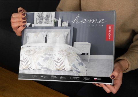 Pościel satynowa 160x200 Gałązki biała 4811 B Home Satin 58 Pościel satynowa 160x200 Gałązki biała 4811 B Home Satin 58