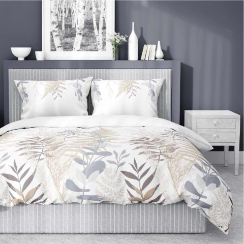 Pościel satynowa 160x200 Gałązki biała 4811 B Home Satin 58 Pościel satynowa 160x200 Gałązki biała 4811 B Home Satin 58