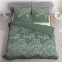 Pościel satynowa 160x200 Kwiaty lotosu zielona 4818 A Home Satin 58 Pościel satynowa 160x200 Kwiaty lotosu zielona 4818 A Home Satin 58