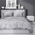 Pościel satynowa 180x200 Kwiaty lotosu szara 4818 B Home Satin 58 Pościel satynowa 180x200 Kwiaty lotosu szara 4818 B Home Satin 58