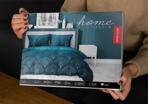 Pościel satynowa 180x200 Pawie ogony turkusowa 4814 A Home Satin 58 Pościel satynowa 180x200 Pawie ogony turkusowa 4814 A Home Satin 58