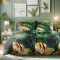 Pościel satynowa 180x200 liście dżungla ciemno zielona 1527/1 Satynlove 24 Pościel satynowa 180x200 liście dżungla ciemno zielona 1527/1 Satynlove 24