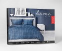 Pościel satynowa 220x200 Granatowa krata 4812 A Home Satin 58 Pościel satynowa 220x200 Granatowa krata 4812 A Home Satin 58
