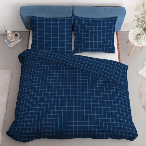 Pościel satynowa 220x200 Granatowa krata 4812 A Home Satin 58 Pościel satynowa 220x200 Granatowa krata 4812 A Home Satin 58