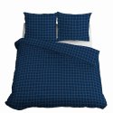 Pościel satynowa 220x200 Granatowa krata 4812 A Home Satin 58 Pościel satynowa 220x200 Granatowa krata 4812 A Home Satin 58