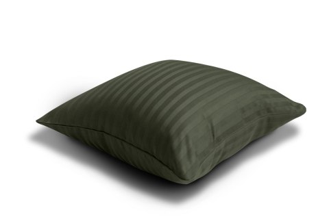 Poszewka adamaszkowa 40x40 zielona oliwkowa 35 jednobarwna paski 1cm Matex Poszewka adamaszkowa 40x40 zielona oliwkowa 35 jednobarwna paski 1cm Matex