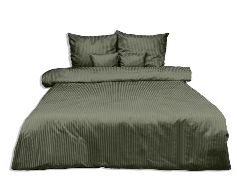 Poszewka adamaszkowa 40x40 zielona oliwkowa 35 jednobarwna paski 1cm Matex Poszewka adamaszkowa 40x40 zielona oliwkowa 35 jednobarwna paski 1cm Matex