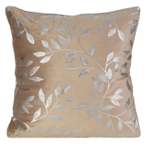 Poszewka dekoracyjna 45x45 Velvet srebrne gałązki beżowa Eurofirany Poszewka dekoracyjna 45x45 Velvet srebrne gałązki beżowa Eurofirany