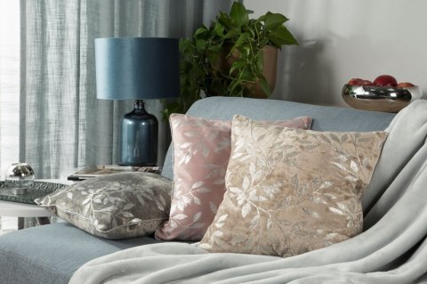 Poszewka dekoracyjna 45x45 Velvet srebrne gałązki beżowa Eurofirany Poszewka dekoracyjna 45x45 Velvet srebrne gałązki beżowa Eurofirany