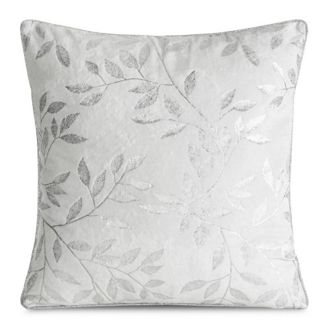 Poszewka dekoracyjna 45x45 Velvet srebrne gałązki kremowa Eurofirany Poszewka dekoracyjna 45x45 Velvet srebrne gałązki kremowa Eurofirany