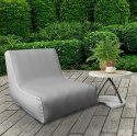 Fotel dmuchany Garden 70x90x70 na taras biały czarny drobna kratka Eurofirany