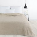Koc narzuta na fotel typu flano 70x160 beżowy z mikrofibry miękki Lori D91 Koc narzuta na fotel typu flano 70x160 beżowy z mikrofibry miękki Lori D91