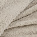 Koc narzuta na fotel typu flano 70x160 beżowy z mikrofibry miękki Lori D91 Koc narzuta na fotel typu flano 70x160 beżowy z mikrofibry miękki Lori D91