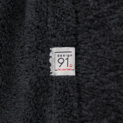 Koc narzuta na fotel typu flano 70x160 czarny z mikrofibry miękki Lori D91 Koc narzuta na fotel typu flano 70x160 czarny z mikrofibry miękki Lori D91