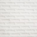 Koc narzuta z mikrofibry 130x170 biały miękki Lisa z wytłaczanym wzorem pasów D91