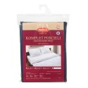 Pościel adamaszkowa 160x200 granatowa 47 jednobarwna 1cm paski Matex Pościel adamaszkowa 160x200 granatowa 47 jednobarwna 1cm paski Matex