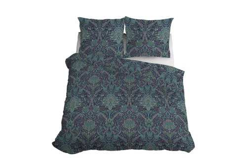 Pościel satynowa 160x200 granatowa turkusowa ornamenty 4600 A Home Satin 64 Pościel satynowa 160x200 granatowa turkusowa ornamenty 4600 A Home Satin 64