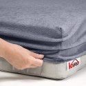 Prześcieradło frotte z gumką 80x180 grafitowe 070 grube 200g/m2 KARO Prześcieradło frotte z gumką 80x180 grafitowe 070 grube 200g/m2 KARO