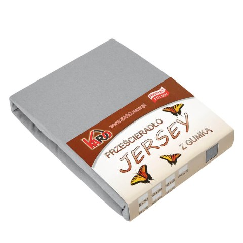 Prześcieradło jersey z gumką 80x180 szare 060 grube 150g/m2 KARO Prześcieradło jersey z gumką 80x180 szare 060 grube 150g/m2 KARO
