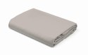 Prześcieradło satynowe z gumką 140x200 beżowe taupe jednobarwne Pure Prześcieradło satynowe z gumką 140x200 beżowe taupe jednobarwne Pure