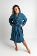 Szlafrok frotte unisex Lama Soft XL granatowy 450 gsm ze 100% bawełny uszlachetnionej wełną lamy Nefretete