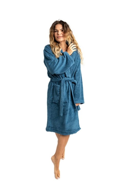 Szlafrok frotte unisex Lama Soft M granatowy 450 gsm ze 100% bawełny uszlachetnionej wełną lamy Nefretete Szlafrok frotte unisex Lama Soft M granatowy 450 gsm ze 100% bawełny uszlachetnionej wełną lamy Nefretete