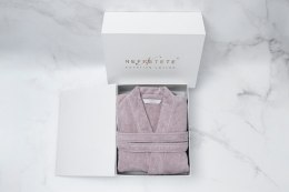 Szlafrok frotte unisex Opulence XS pudrowy róż 450 gsm ze 100% bawełny egipskiej Nefretete
