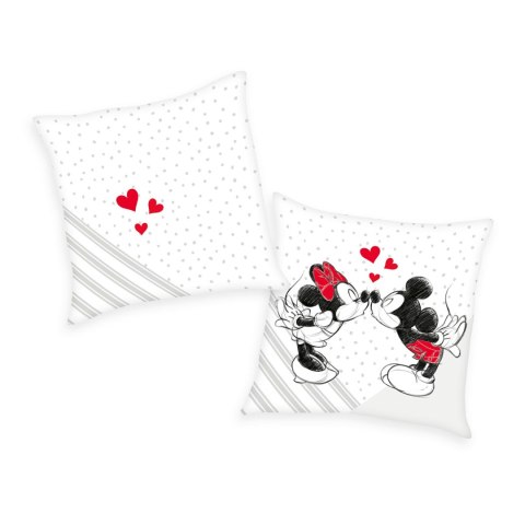 Poduszka dekoracyjna 40x40 Miki i Minnie - Miłość biała czarna H24 Poduszka dekoracyjna 40x40 Miki i Minnie - Miłość biała czarna H24