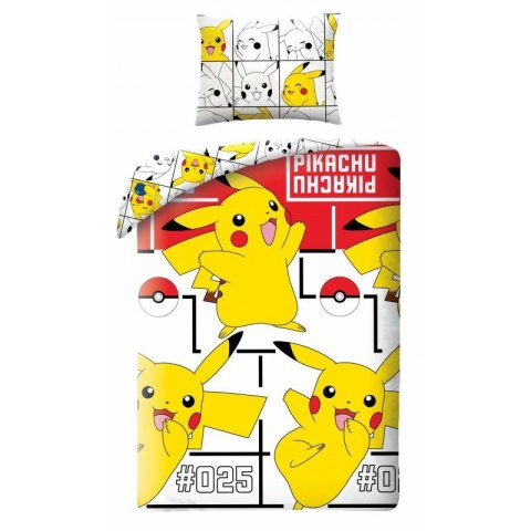 Pościel bawełniana 140x200 Pokemony żółta poszewka 70x90 Kids 12 Halantex Pościel bawełniana 140x200 Pokemony żółta poszewka 70x90 Kids 12 Halantex