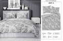Pościel satynowa 160x200 szara kwiaty 4601 A Home Satin 64