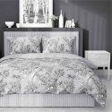 Pościel satynowa 160x200 szara kwiaty 4601 A Home Satin 64